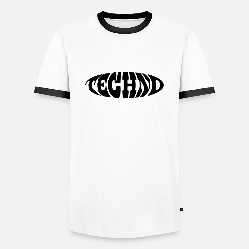 Techno Saying Gift - Men's Ringer Shirt - white/black