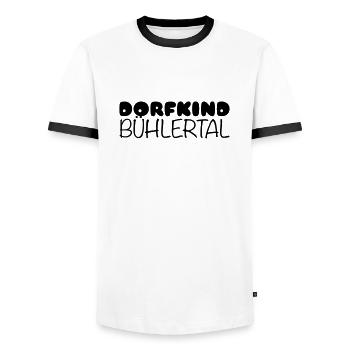 BH10 - Männer Kontrast-T-Shirt - Weiß/Schwarz - Vorne - AI Model Female 172 light (172cm) & AI Model Male 178 dark (178cm)