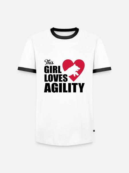 Agility - Men's Ringer Shirt - white/black