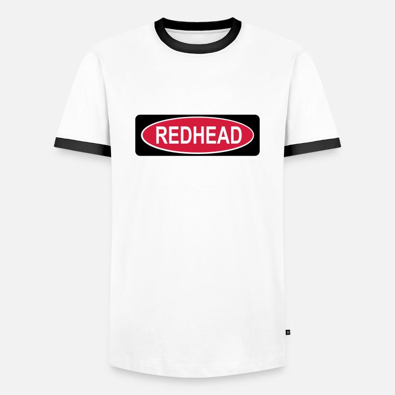 Redheaded - Men's Ringer Shirt - white/black
