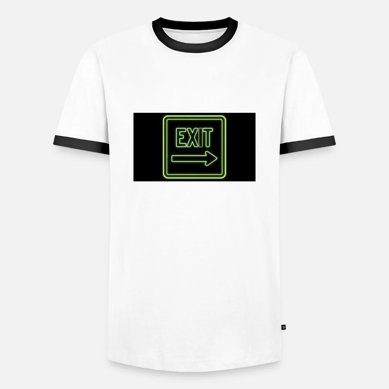 Exit - Men's Ringer Shirt - white/black