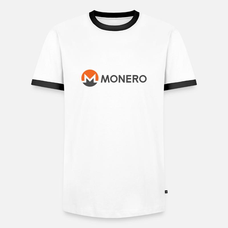 Monero - Private Cryptocurrency - Männer Kontrast-T-Shirt - Weiß/Schwarz