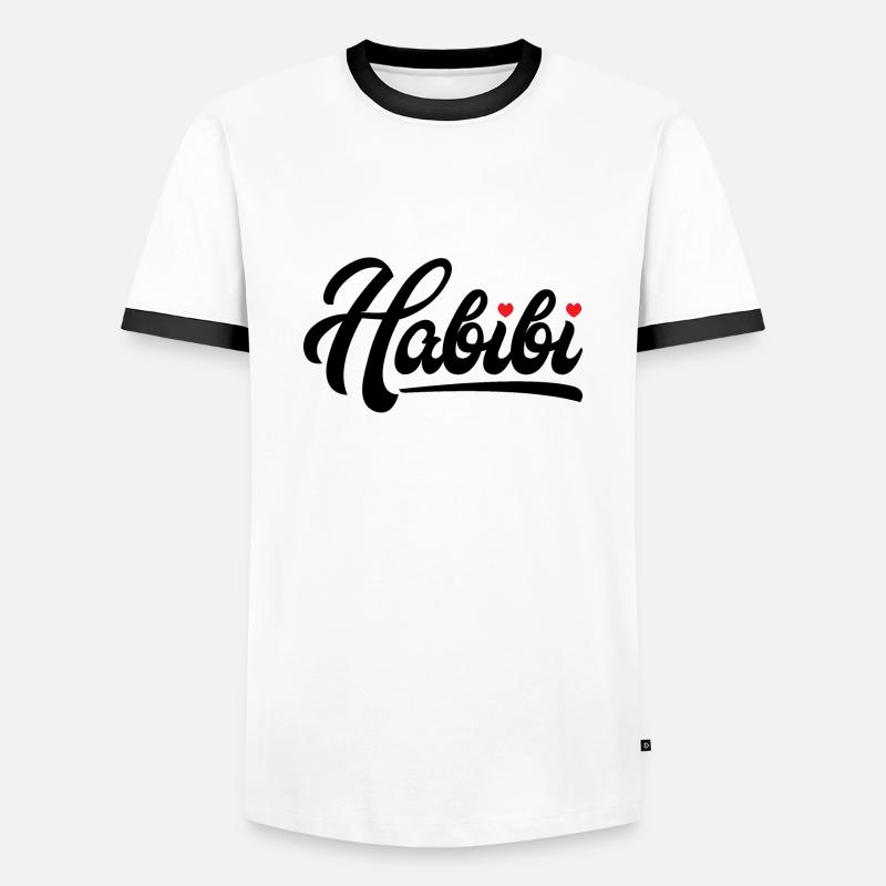 Habibi forever - Men's Ringer Shirt - white/black