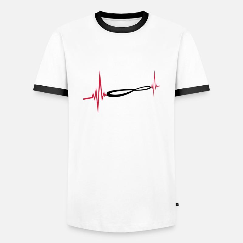 Simbolo Pulse Infinite - Maglietta Contrast da uomo - bianco/nero