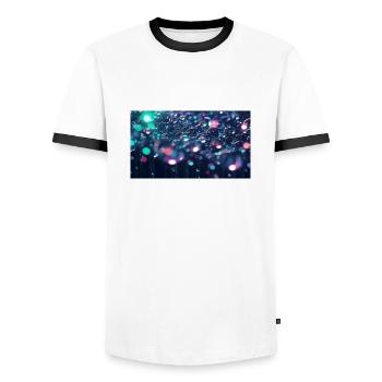 Bulles - T-shirt contrasté Homme - blanc/noir - Devant - AI Model Female 172 light (172cm) & AI Model Male 178 dark (178cm)
