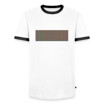 Polka Dots Pop Art Design - Men's Ringer Shirt - white/black - Front - AI Model Female 172 light (172cm) & AI Model Male 178 dark (178cm)