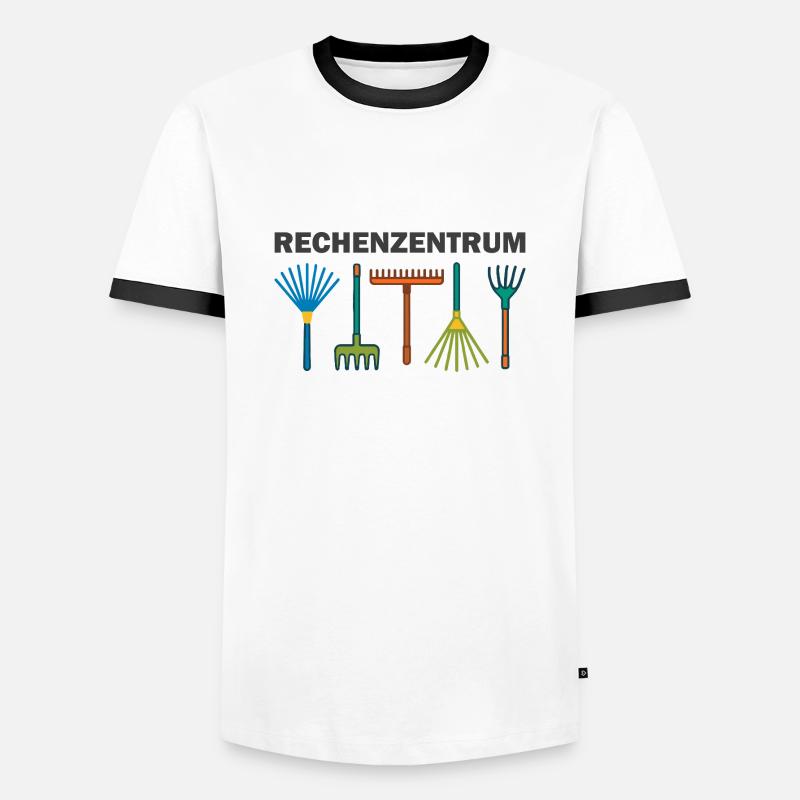 Computer centre - Men's Ringer Shirt - white/black