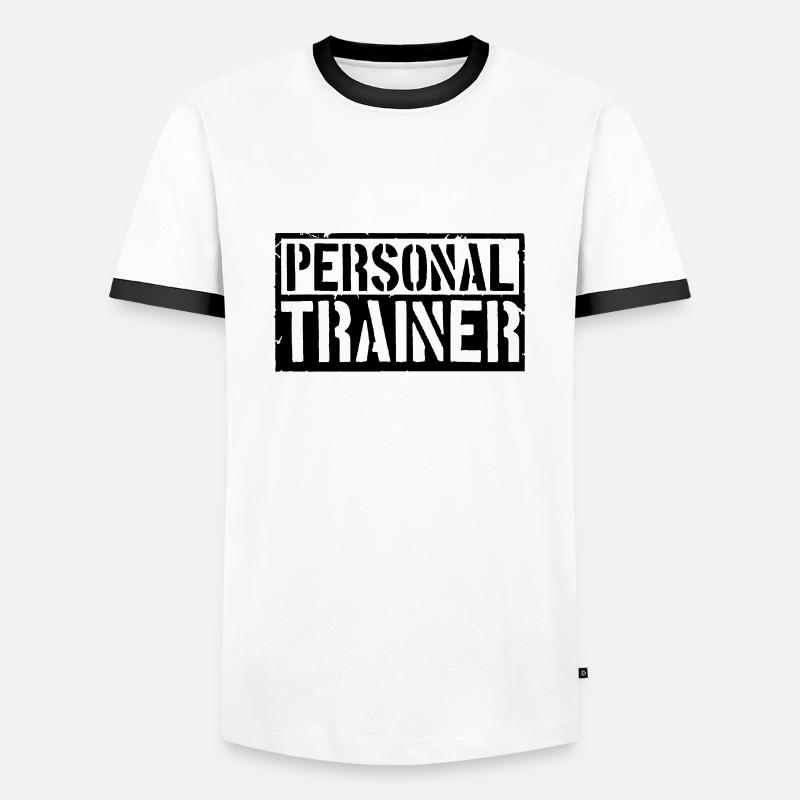 Coach personal trainer - Men's Ringer Shirt - white/black