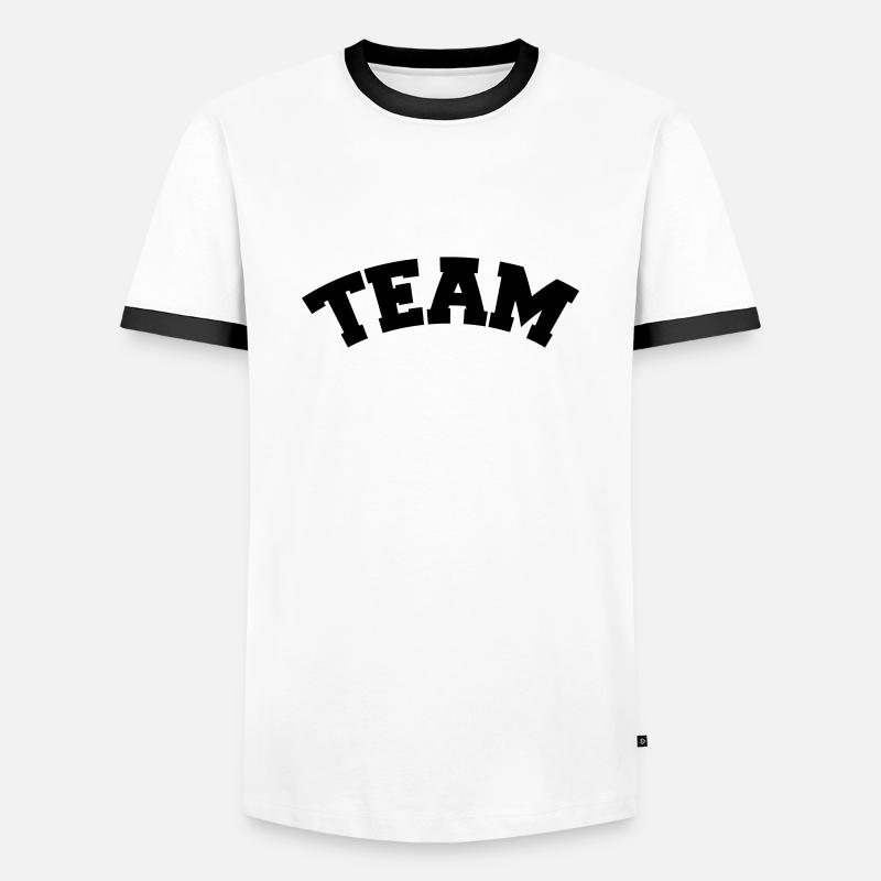 team - Men's Ringer Shirt - white/black