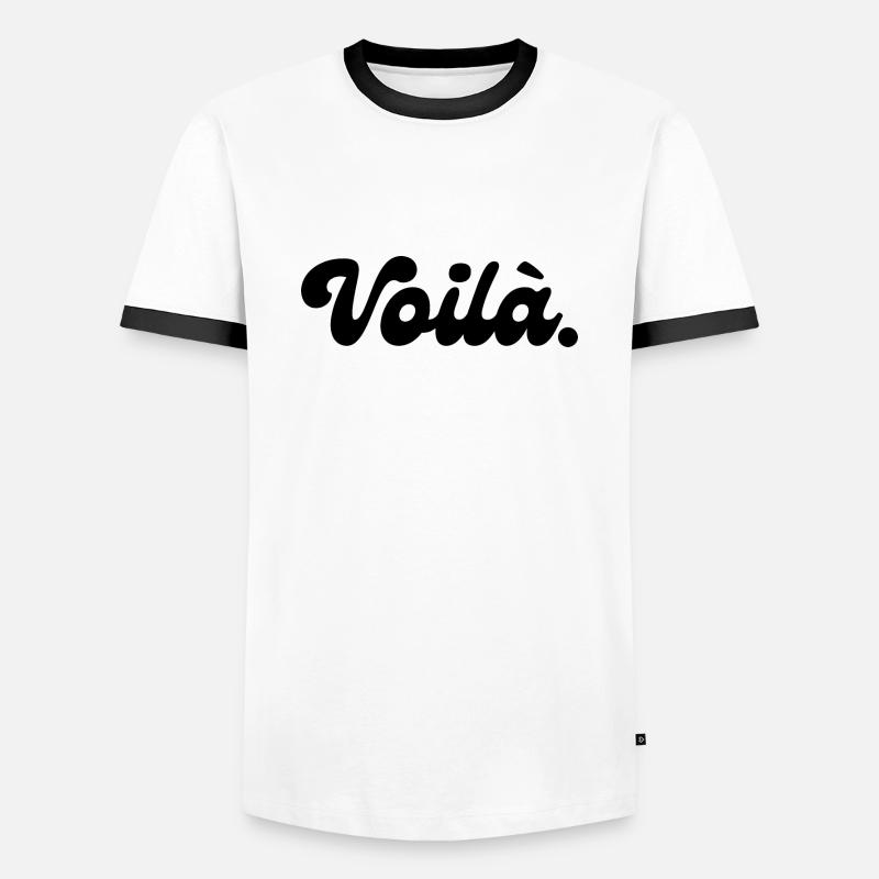 Hier ist eine Geschenkidee - Männer Kontrast-T-Shirt - Weiß/Schwarz