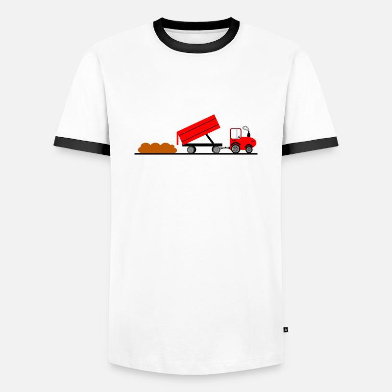 Tractor - Men's Ringer Shirt - white/black