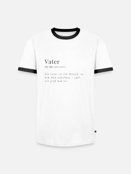 Vater süße Definition - mit Spruch - Männer Kontrast-T-Shirt - Weiß/Schwarz