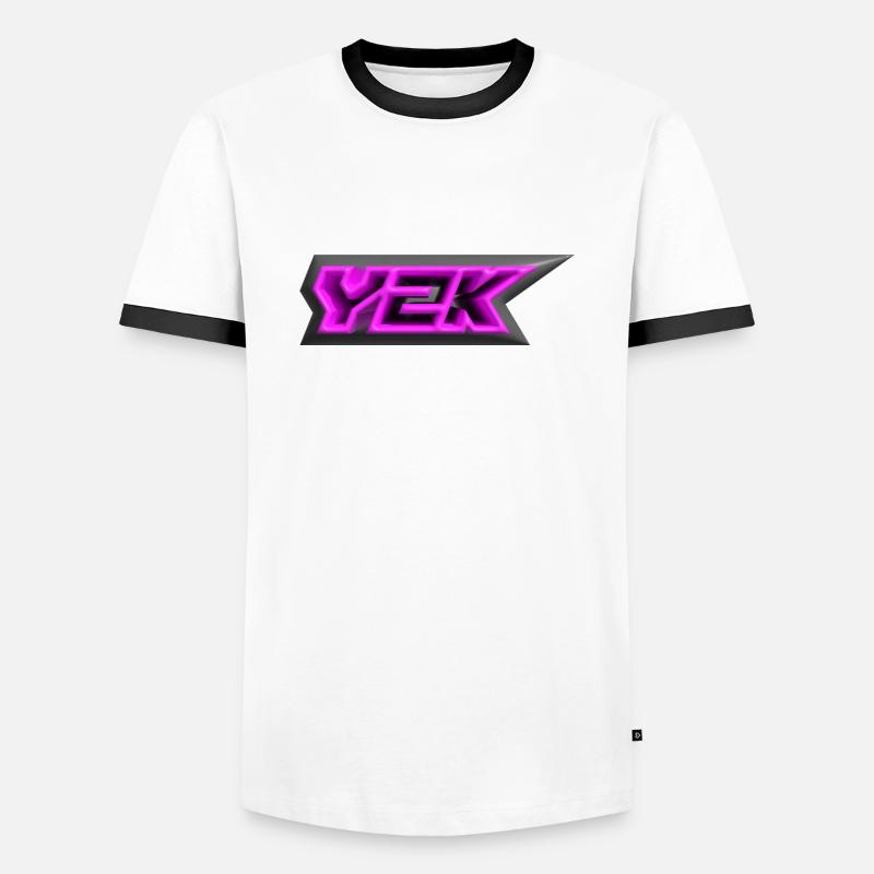Y2K - Männer Kontrast-T-Shirt - Weiß/Schwarz