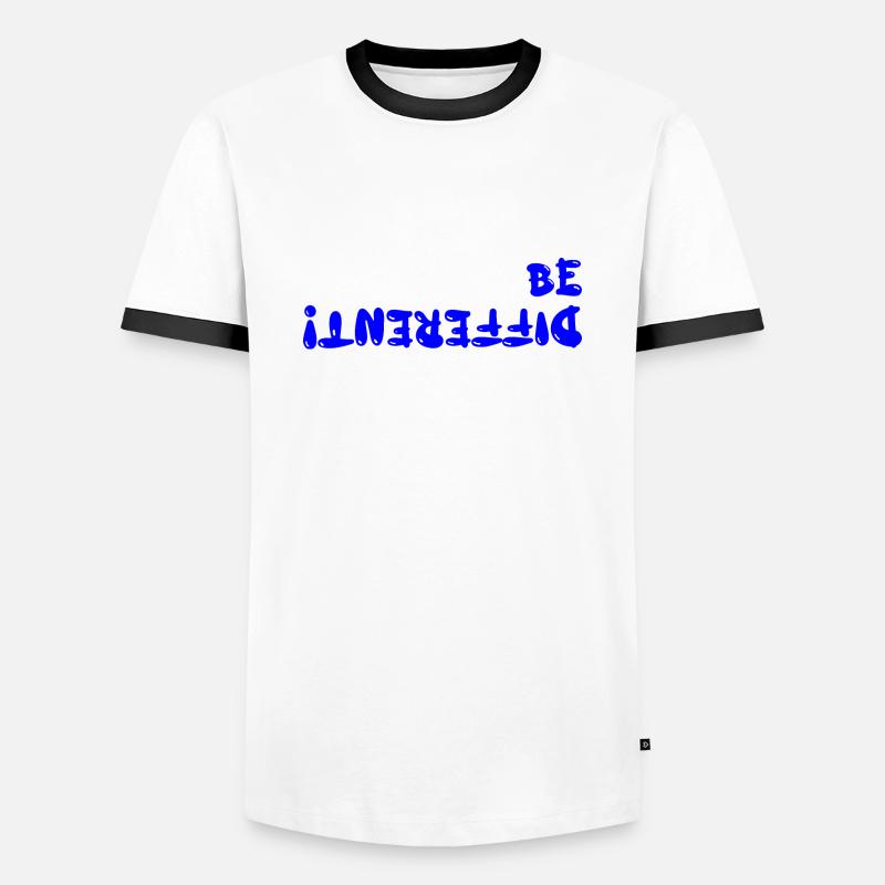 be different - Men's Ringer Shirt - white/black
