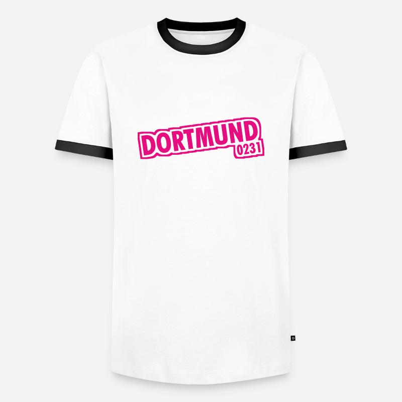 Dortmund - 0231 - Area Code - Men's Ringer Shirt - white/black