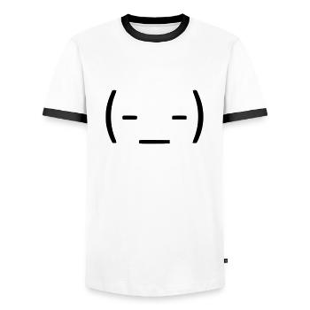 Einfach mal Ruhe bewahren! 😑 - Männer Kontrast-T-Shirt - Weiß/Schwarz - Vorne - AI Model Female 172 light (172cm) & AI Model Male 178 dark (178cm)