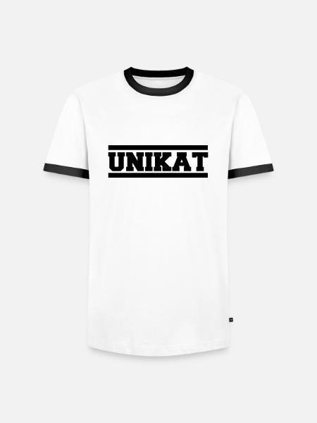 Unique - Men's Ringer Shirt - white/black