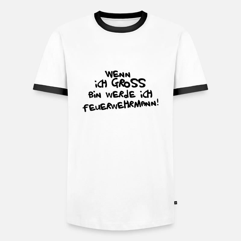 Ich werde Feuerwehrmann - Männer Kontrast-T-Shirt - Weiß/Schwarz