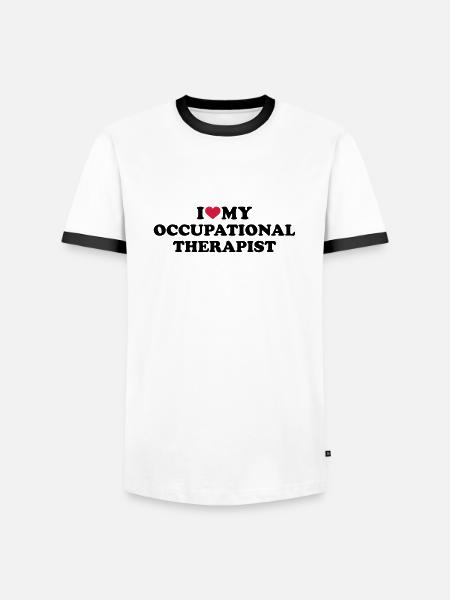 Ergotherapeut - Männer Kontrast-T-Shirt - Weiß/Schwarz