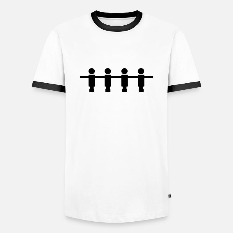 kicker_001 - Men's Ringer Shirt - white/black