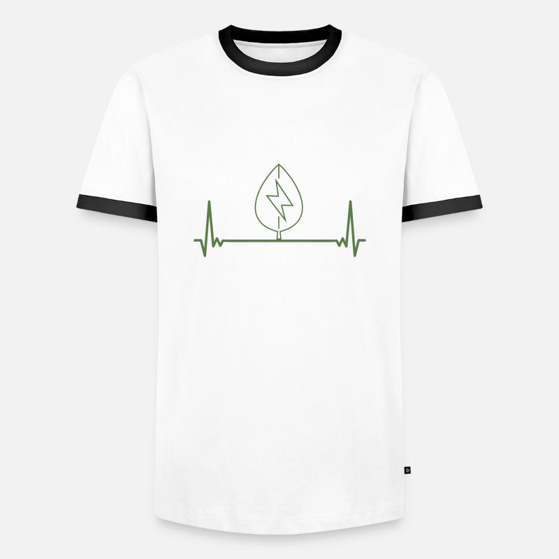 ECG Gift Renewable Energy - Men's Ringer Shirt - white/black