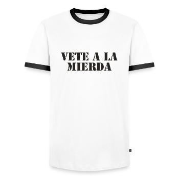 Spanisch Spruch spanische Sprache - Männer Kontrast-T-Shirt - Weiß/Schwarz - Vorne - AI Model Female 172 light (172cm) & AI Model Male 178 dark (178cm)
