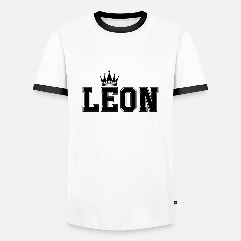 Leon - Men's Ringer Shirt - white/black