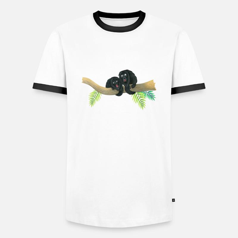 Howler monkeys - Men's Ringer Shirt - white/black