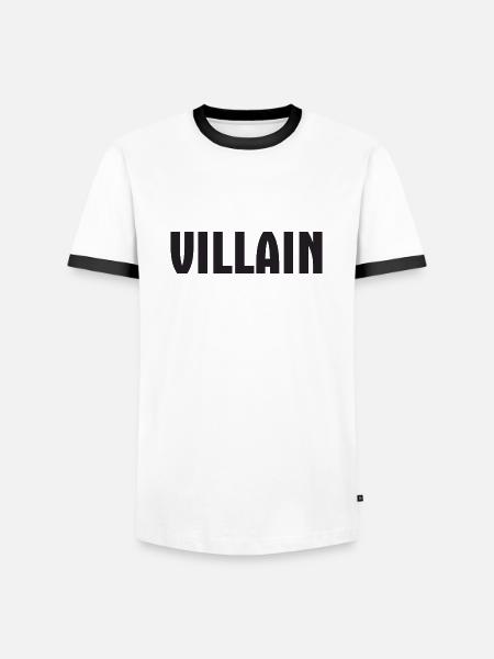 Villain - Men's Ringer Shirt - white/black