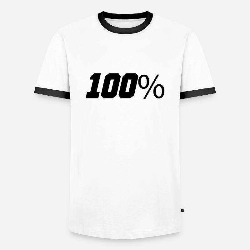 100 - Men's Ringer Shirt - white/black