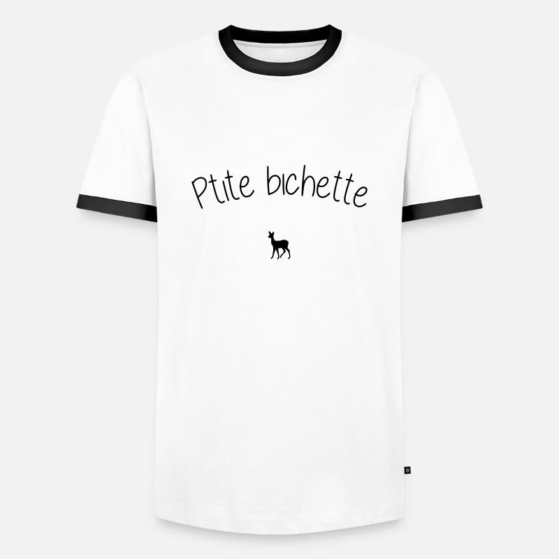 ptite bichette - T-shirt contrasté Homme - blanc/noir