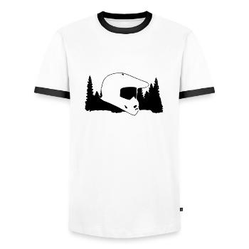 Offroad - Männer Kontrast-T-Shirt - Weiß/Schwarz - Vorne - AI Model Female 172 light (172cm) & AI Model Male 178 dark (178cm)