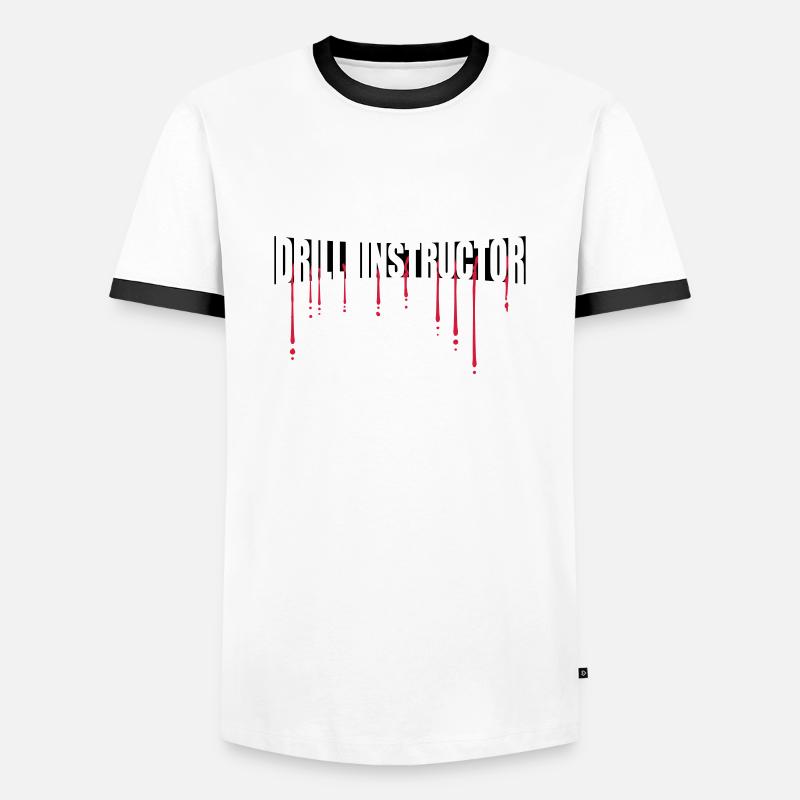 Blut Drill Instructor - Männer Kontrast-T-Shirt - Weiß/Schwarz