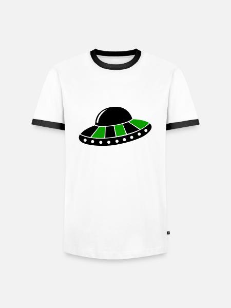 UFO - Men's Ringer Shirt - white/black