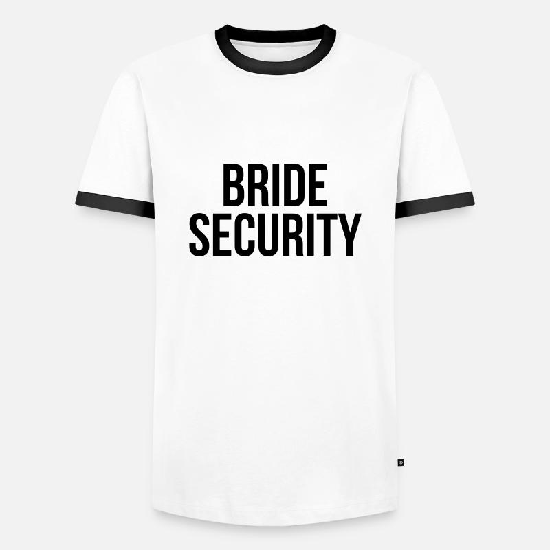 Bride security - Men's Ringer Shirt - white/black