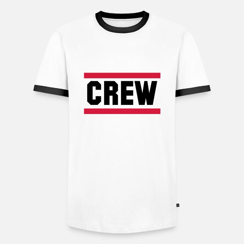 crew - Men's Ringer Shirt - white/black