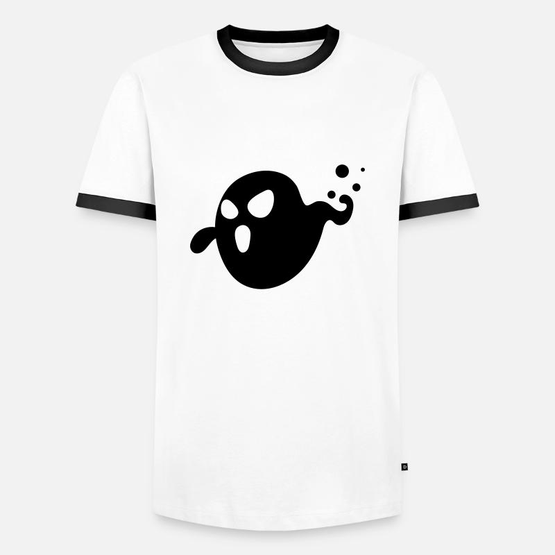 Geist (D00229) - Männer Kontrast-T-Shirt - Weiß/Schwarz