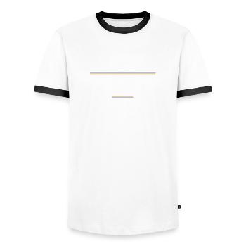 Häuslebauer - Männer Kontrast-T-Shirt - Weiß/Schwarz - Vorne - AI Model Female 172 light (172cm) & AI Model Male 178 dark (178cm)