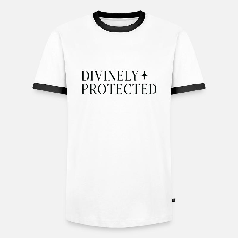 Divinely Protected black print - Männer Kontrast-T-Shirt - Weiß/Schwarz