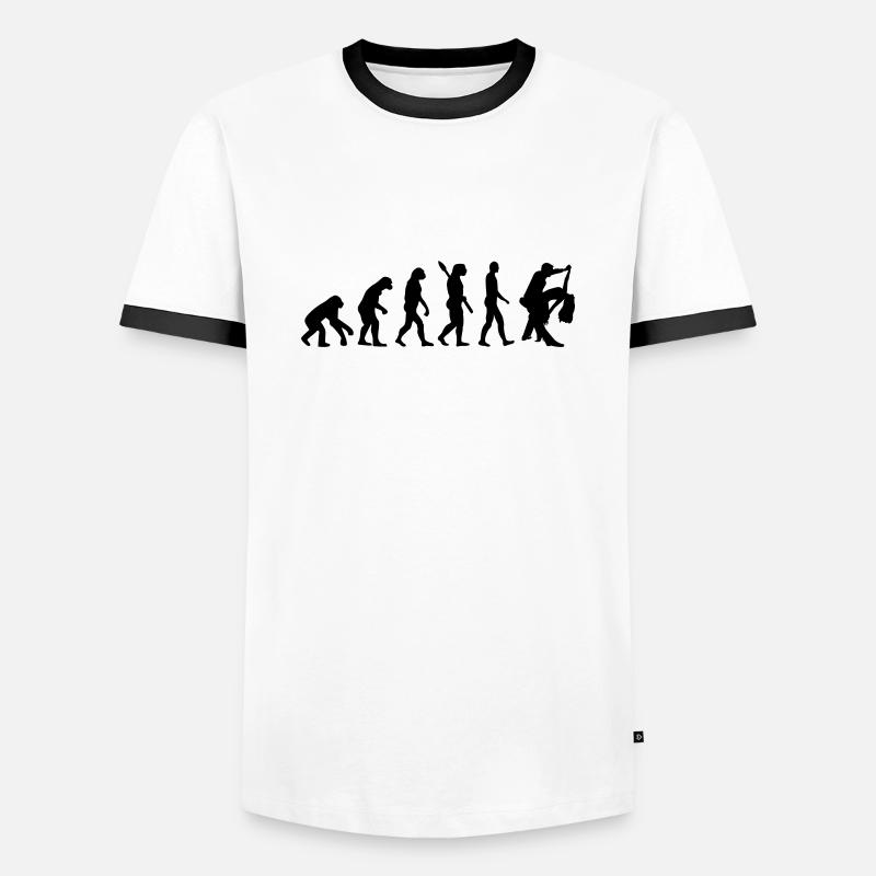 Tanzen - Männer Kontrast-T-Shirt - Weiß/Schwarz