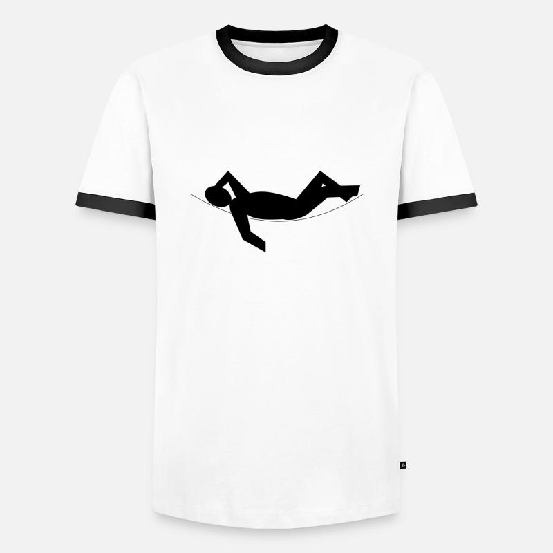 hammock - Men's Ringer Shirt - white/black