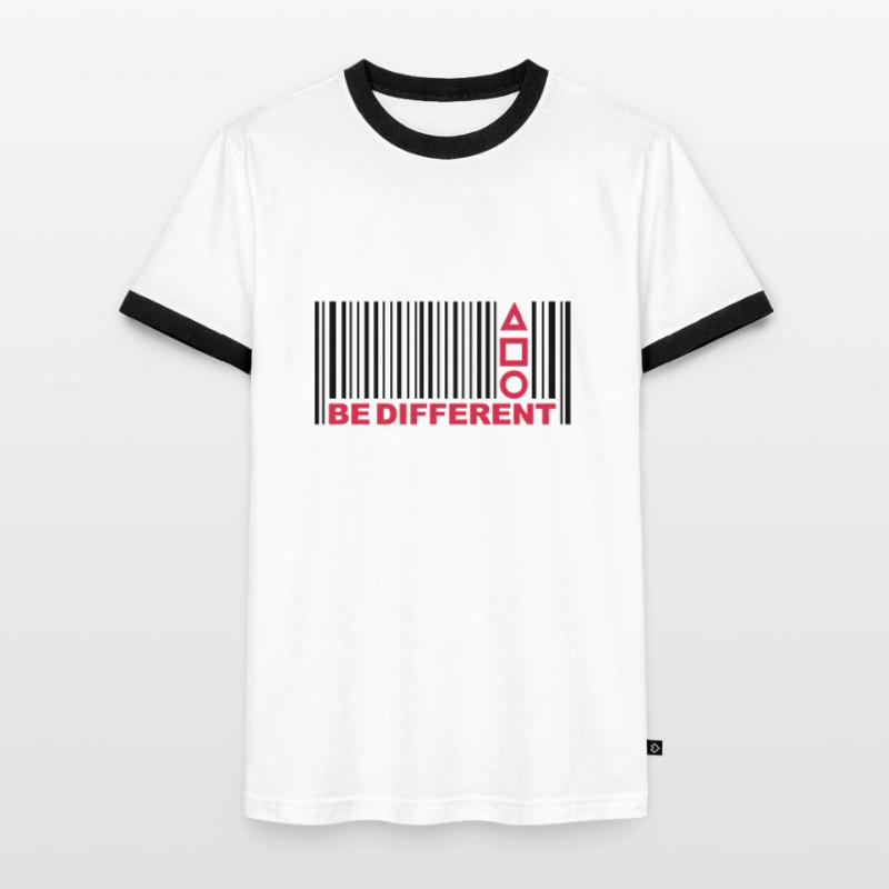 Be Different - Barcode - Symbols - Bar code Men's Ringer Shirt