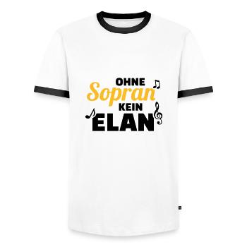 Chor - Männer Kontrast-T-Shirt - Weiß/Schwarz - Vorne - AI Model Female 172 light (172cm) & AI Model Male 178 dark (178cm)