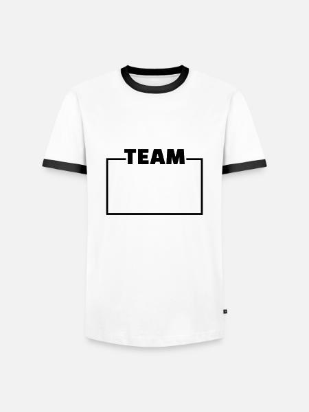 team - Men's Ringer Shirt - white/black