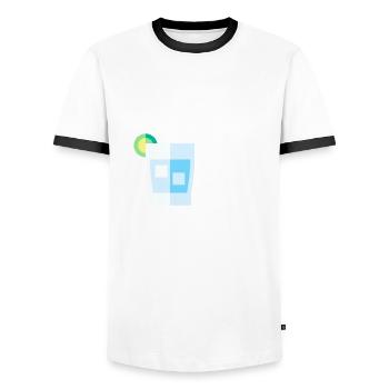 Gin und Weg - Männer Kontrast-T-Shirt - Weiß/Schwarz - Vorne - AI Model Female 172 light (172cm) & AI Model Male 178 dark (178cm)