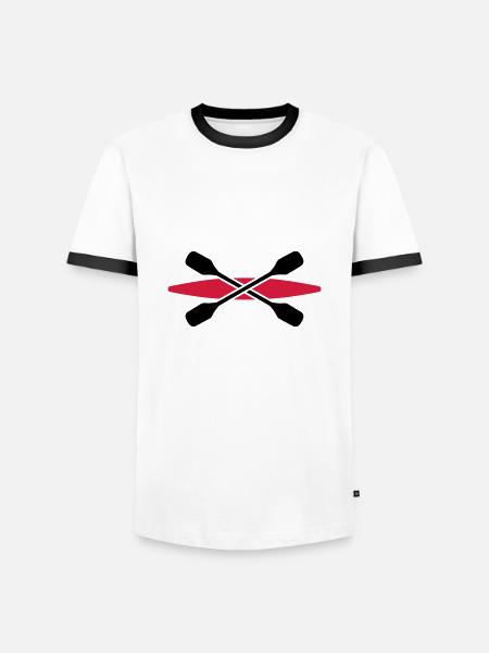 kayak - Men's Ringer Shirt - white/black