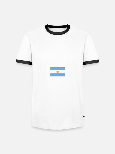 Argentina - Men's Ringer Shirt - white/black