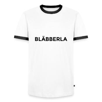 Bläbberla montserrat - Männer Kontrast-T-Shirt - Weiß/Schwarz - Vorne - AI Model Female 172 light (172cm) & AI Model Male 178 dark (178cm)
