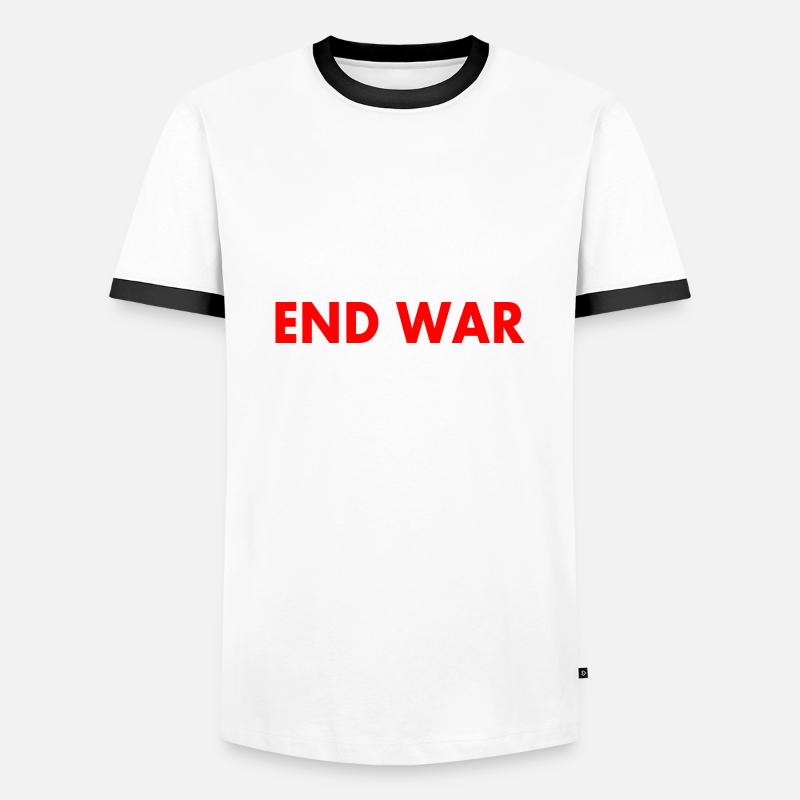 End war - Männer Kontrast-T-Shirt - Weiß/Schwarz