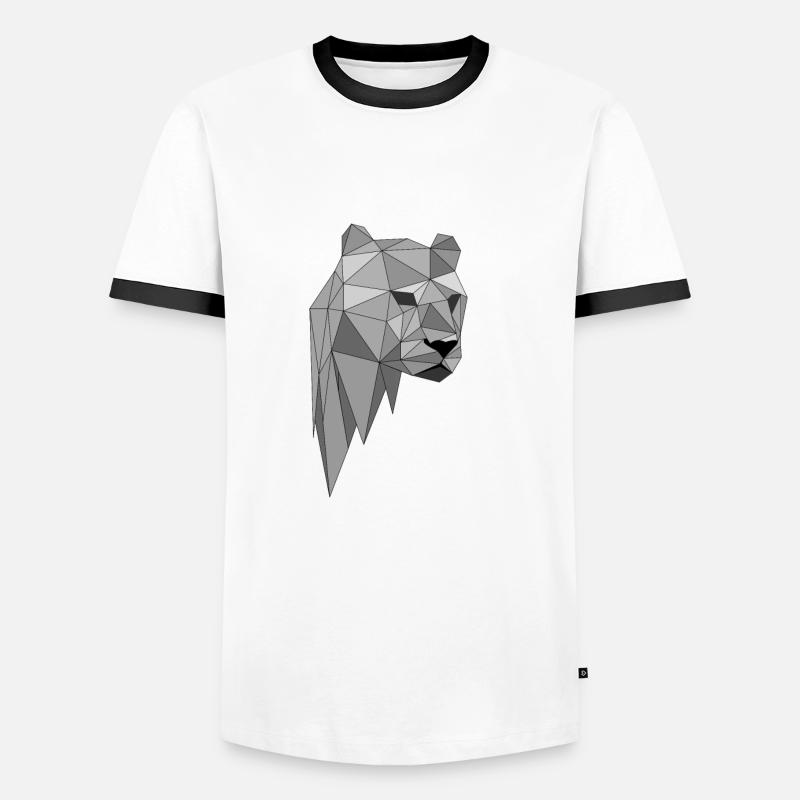 Panther Leopard Geschenk Geschenkidee - Männer Kontrast-T-Shirt - Weiß/Schwarz